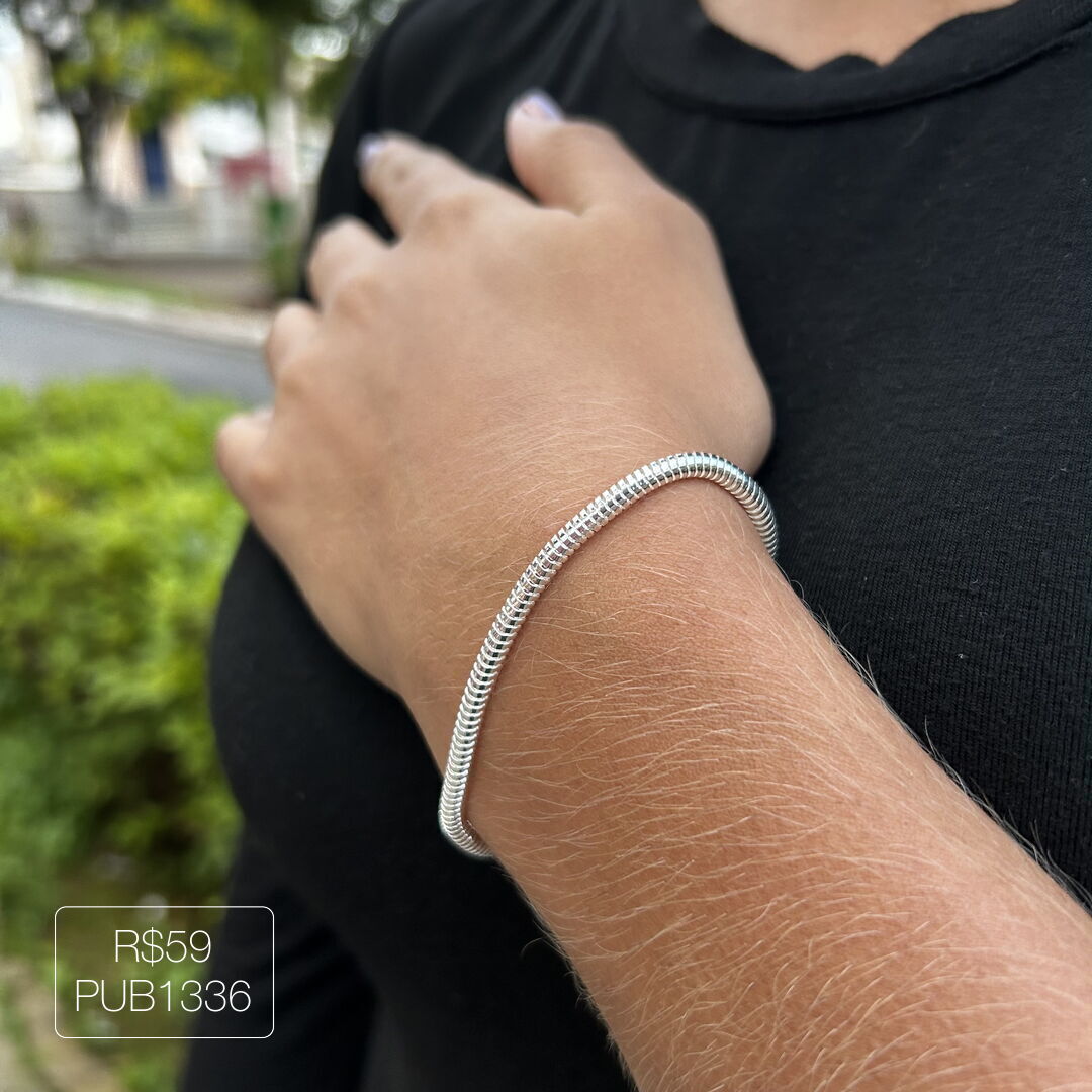 Pulseira Corrente P@ndora Liso Prateado